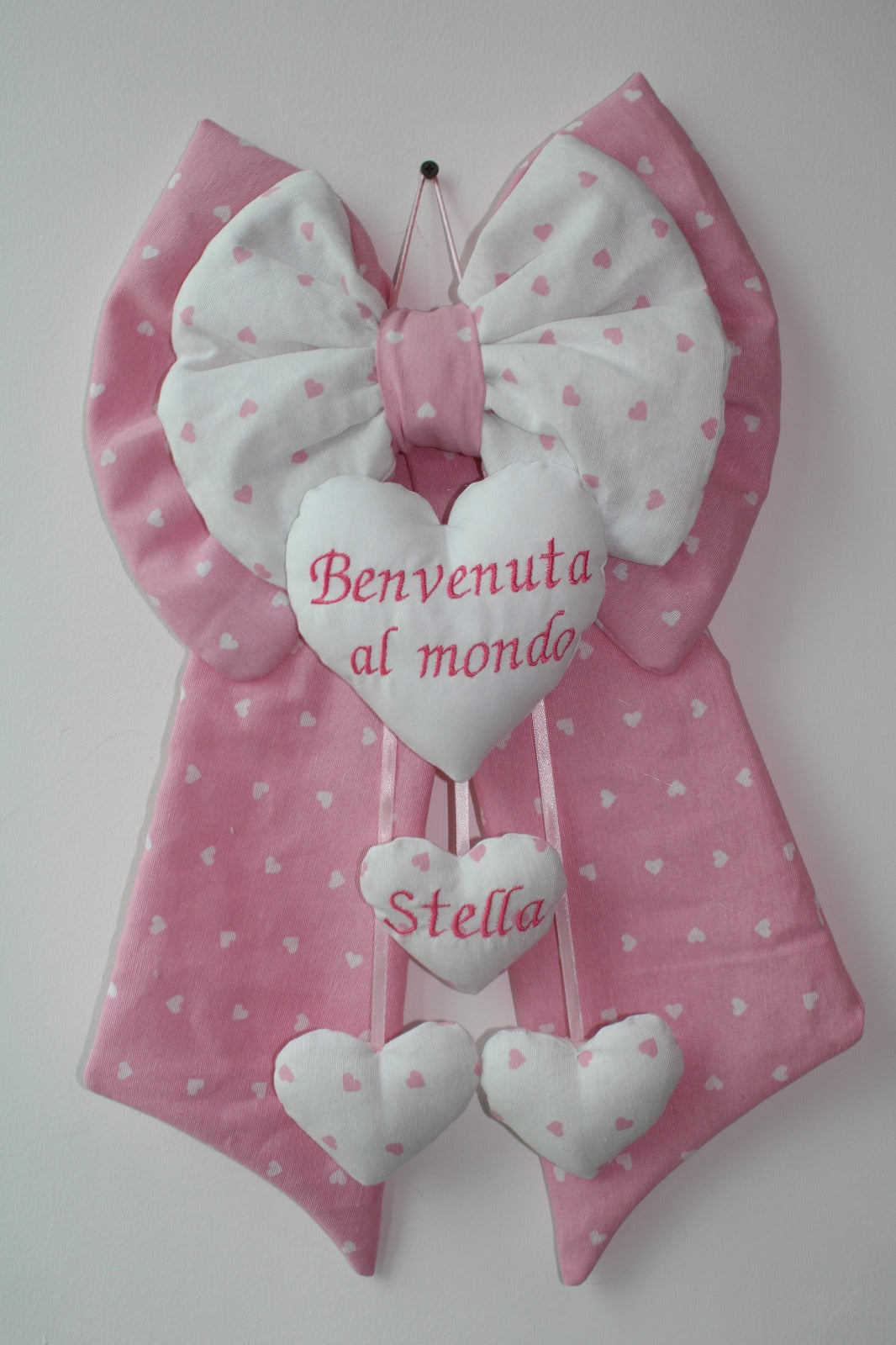 LB-163 Ala Fiocco Stella Rosa Donna Similpelle Borsa a Spalla Pastel  Kawaii, Colore: rosa., One size