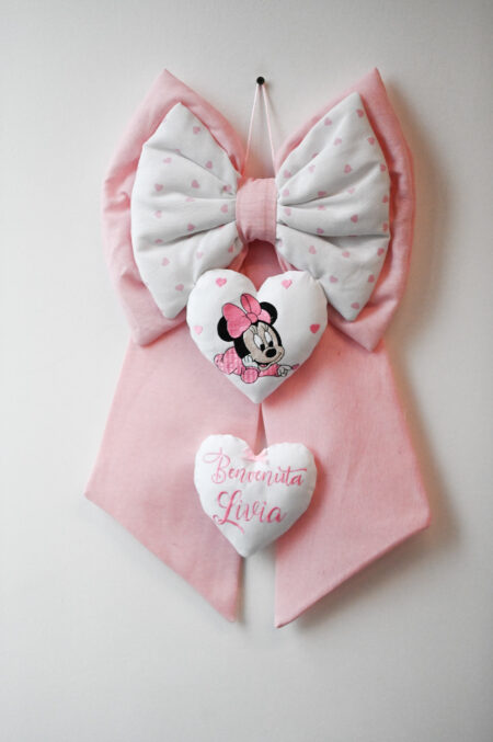 Fiocco nascita minnie rosa baby - BABYWOW